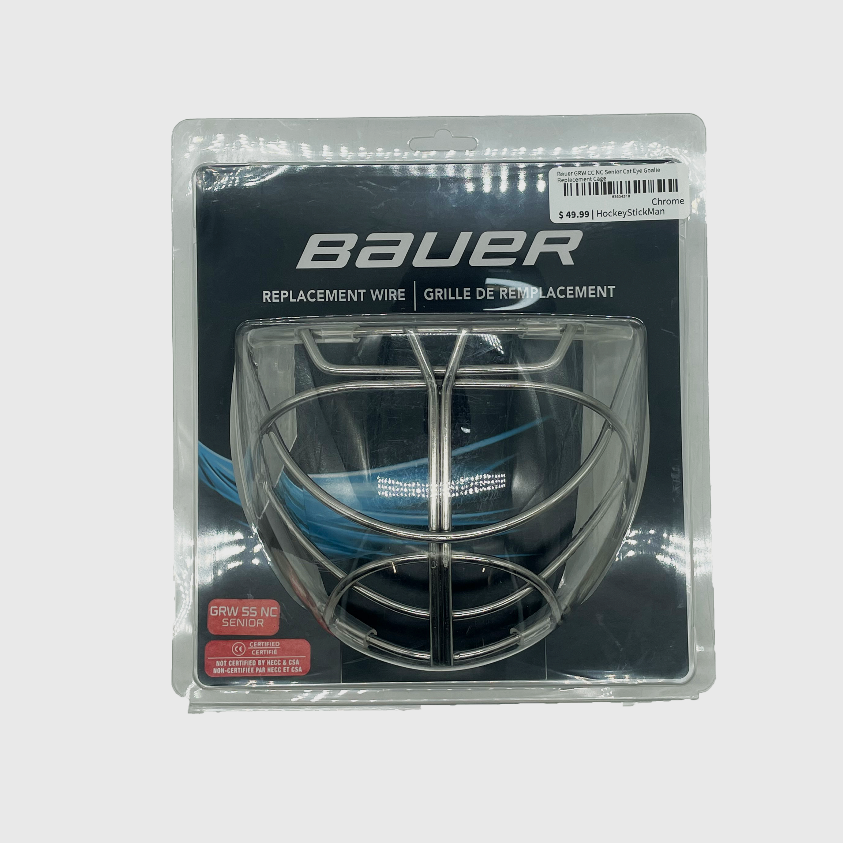 Cage de remplacement pour gardien de but Bauer GRW CC NC Senior Cat Eye